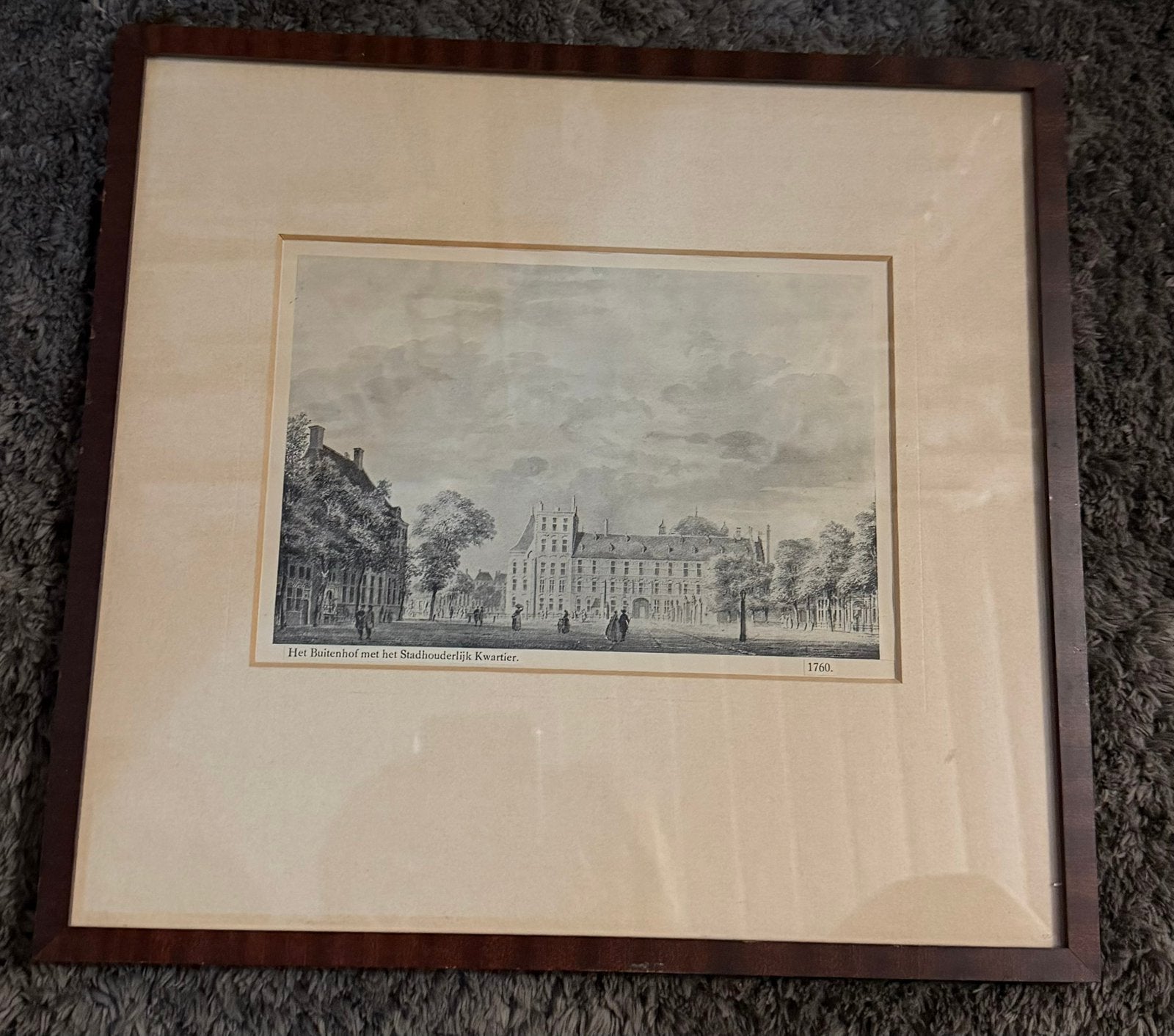 Litho Het Buitenhof 1760, Antiek en Kunst, Ophalen of Verzenden