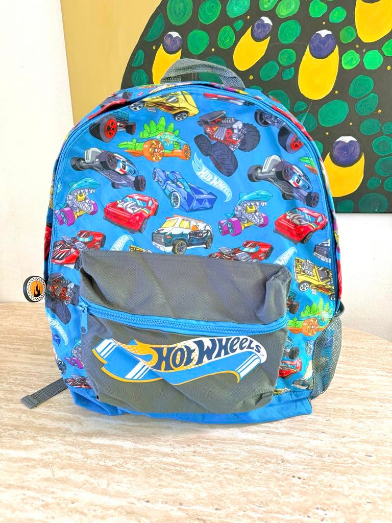 Hot Wheels School Rugtas - Stoer en Praktisch, Ophalen, Zo goed als nieuw, Blauw, Overige typen