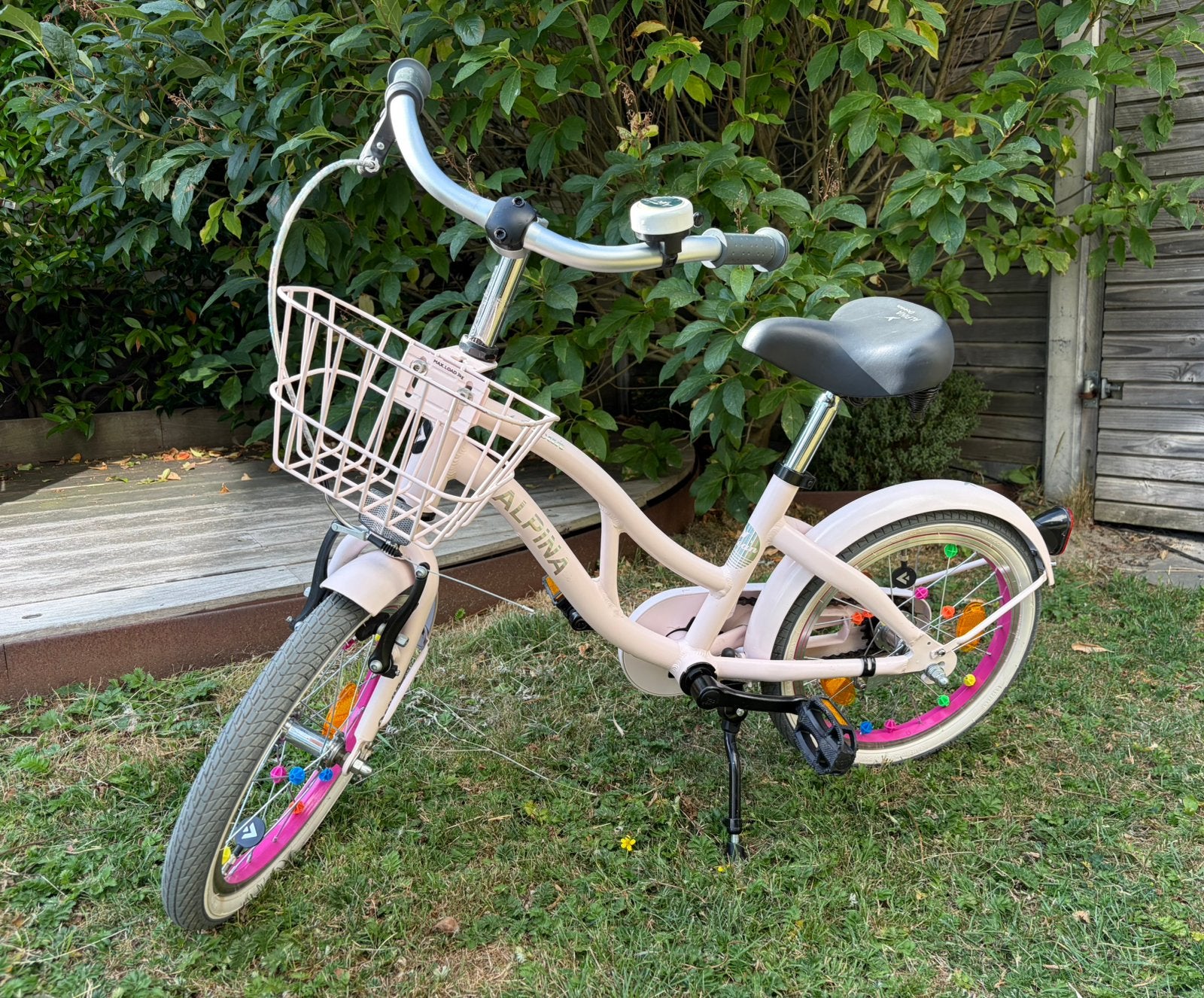 Alpina Ocean meisjesfiets zacht roze - 16 inch, Ophalen, Terugtraprem, 16 tot 20 inch, Alpina