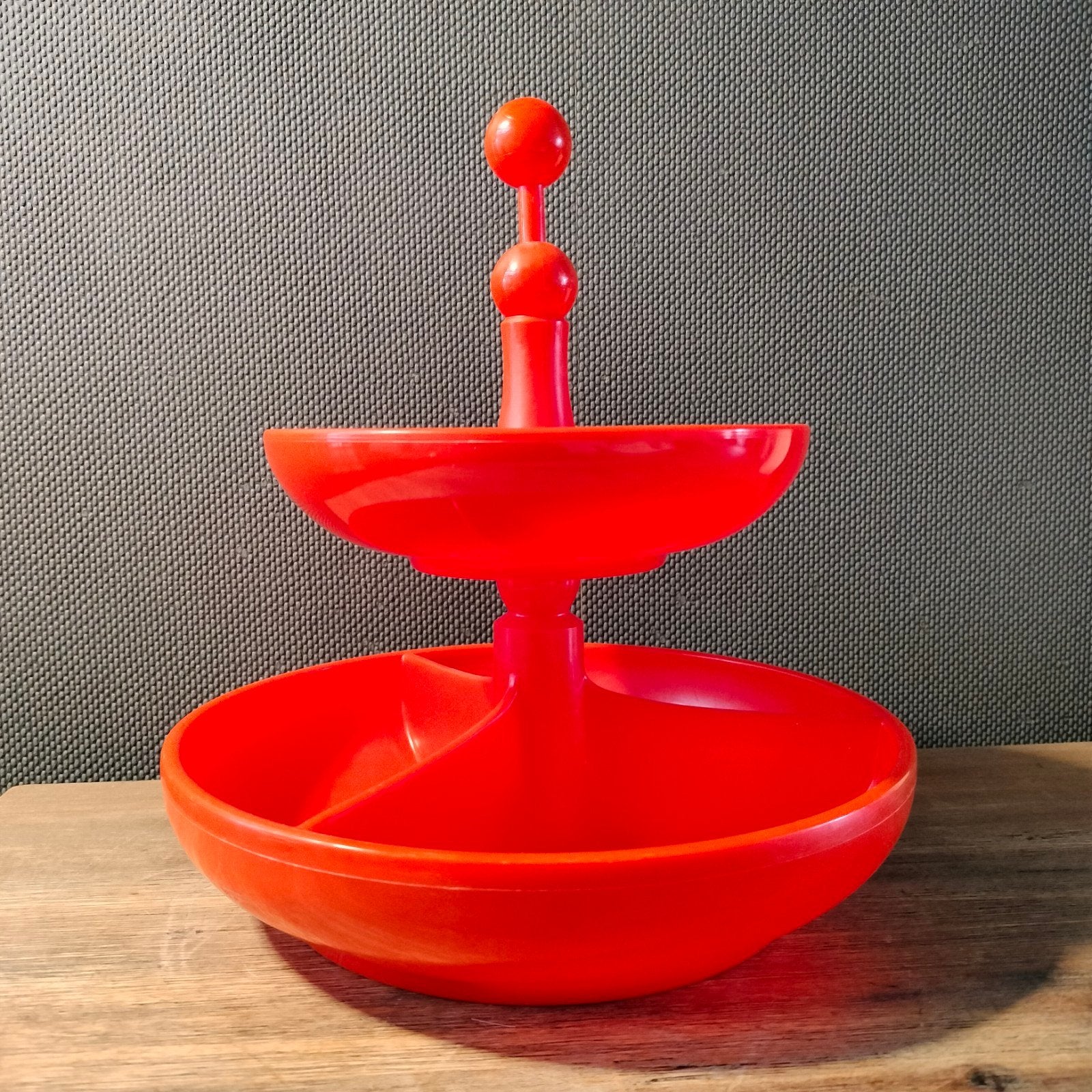 Vintage Emsa Oranje Snacktoren -  Serveerschaal, Ophalen of Verzenden