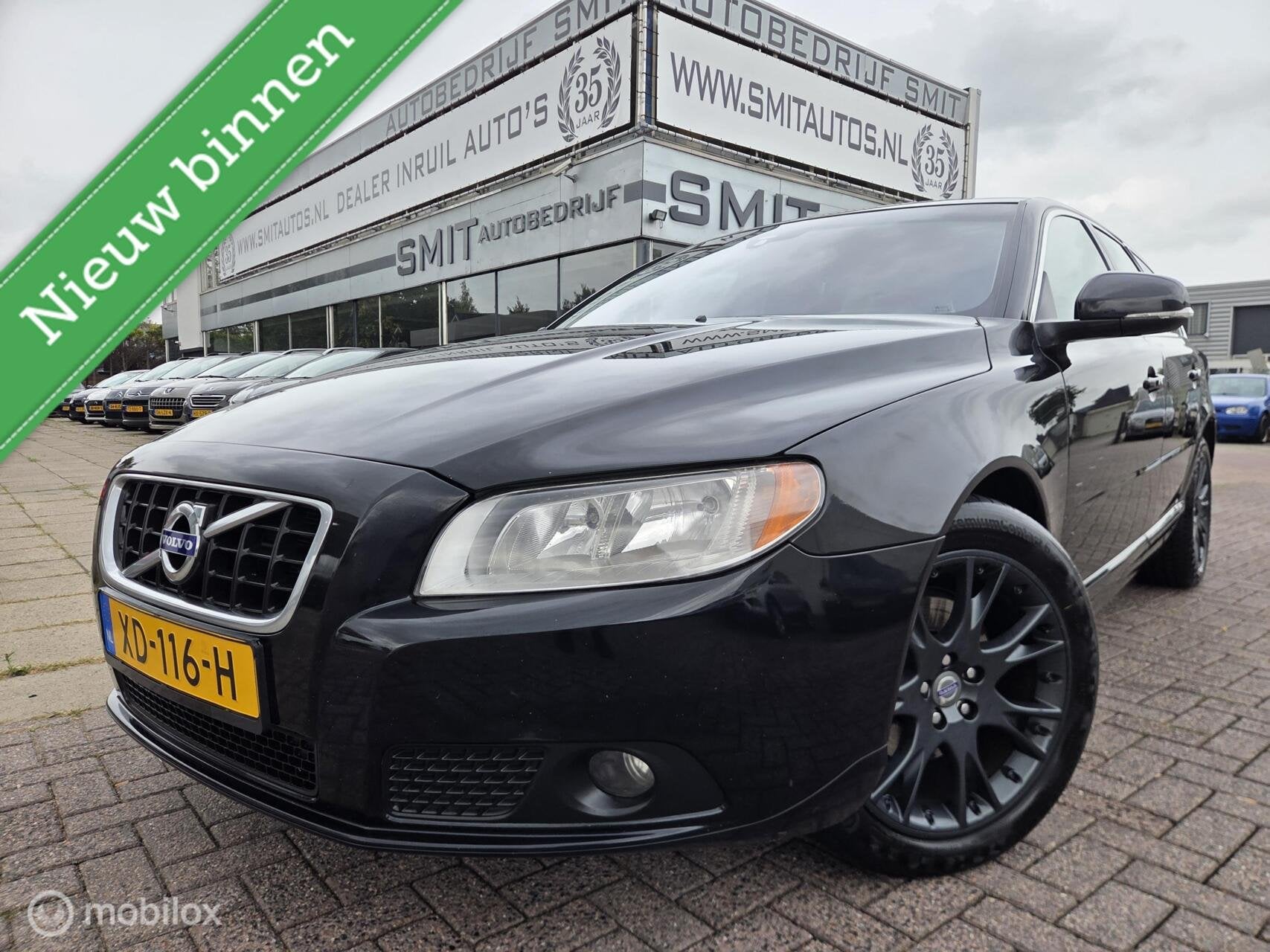 Volvo V70 2.0 T5 Momentum Aut/Leder/ECC/CC/PDC, Auto's, Volvo, Euro 5, Gebruikt, Zwart, 4 cilinders