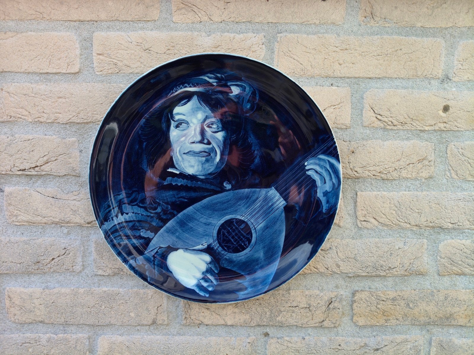 De Luitspeler naar Frans Hals, Koninklijk Delfts, brocante, Antiek en Kunst, Curiosa en Brocante, Ophalen of Verzenden