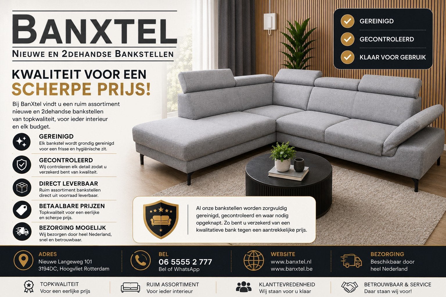 Zeer Mooie Grijs MONTEL MODENA Hoekbank, Huis en Inrichting, Info@banxtel.nl, Hoekbank, Hoekbank, Ophalen of Verzenden
