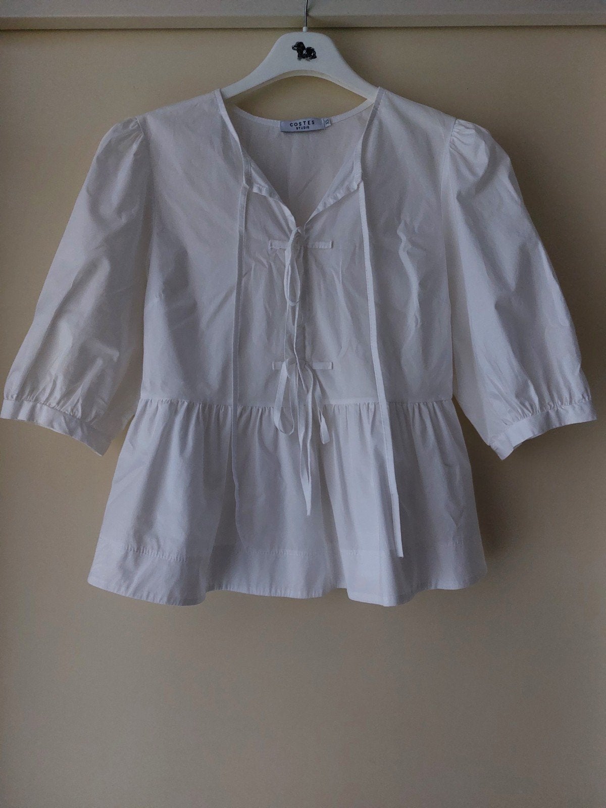 Costes blouse wit met strikjes maat XS, Ophalen, Wit, Zo goed als nieuw, Costes