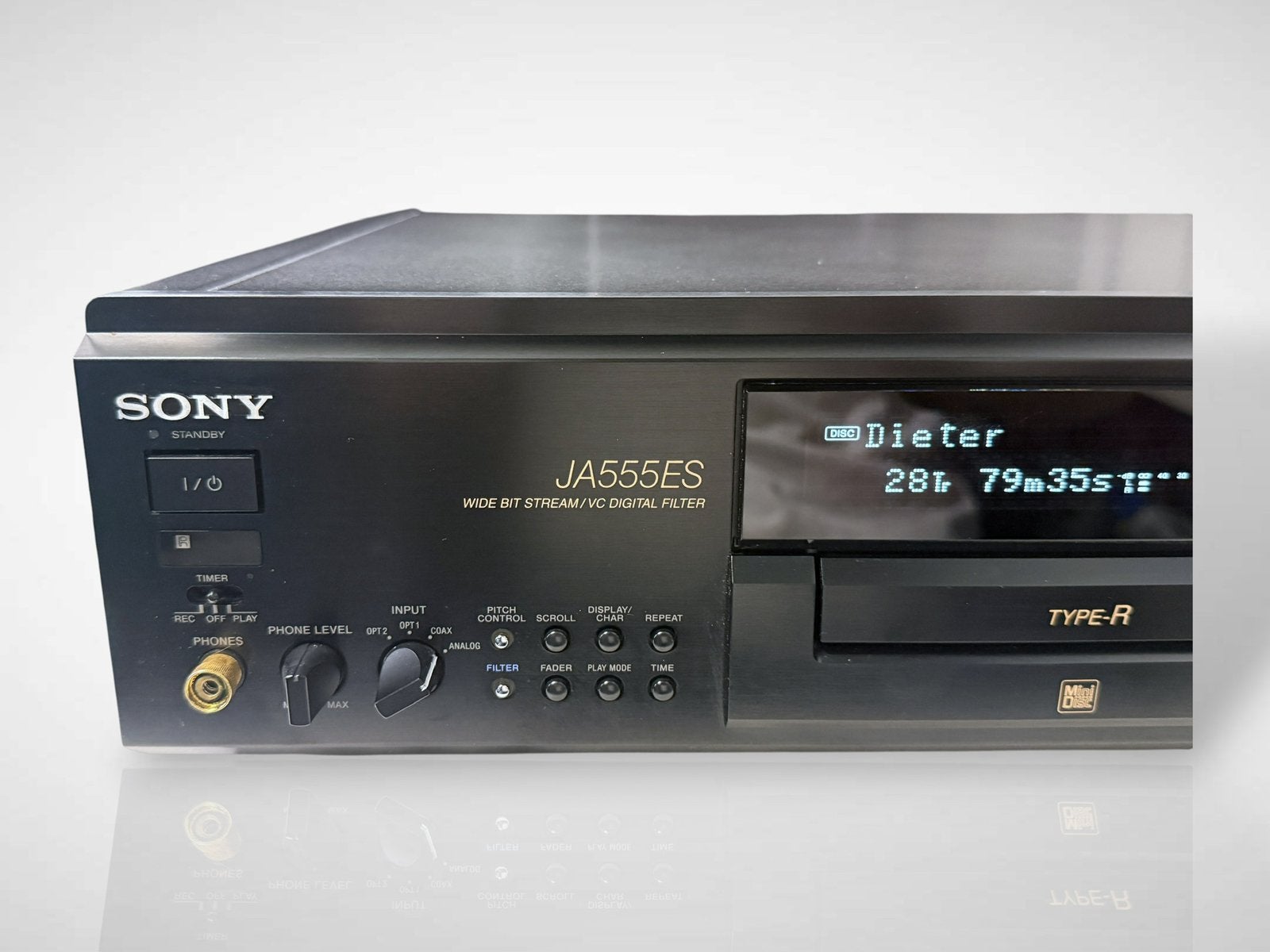 Sony JA555ES, Ophalen, Minidisc-speler, Sony, Sony