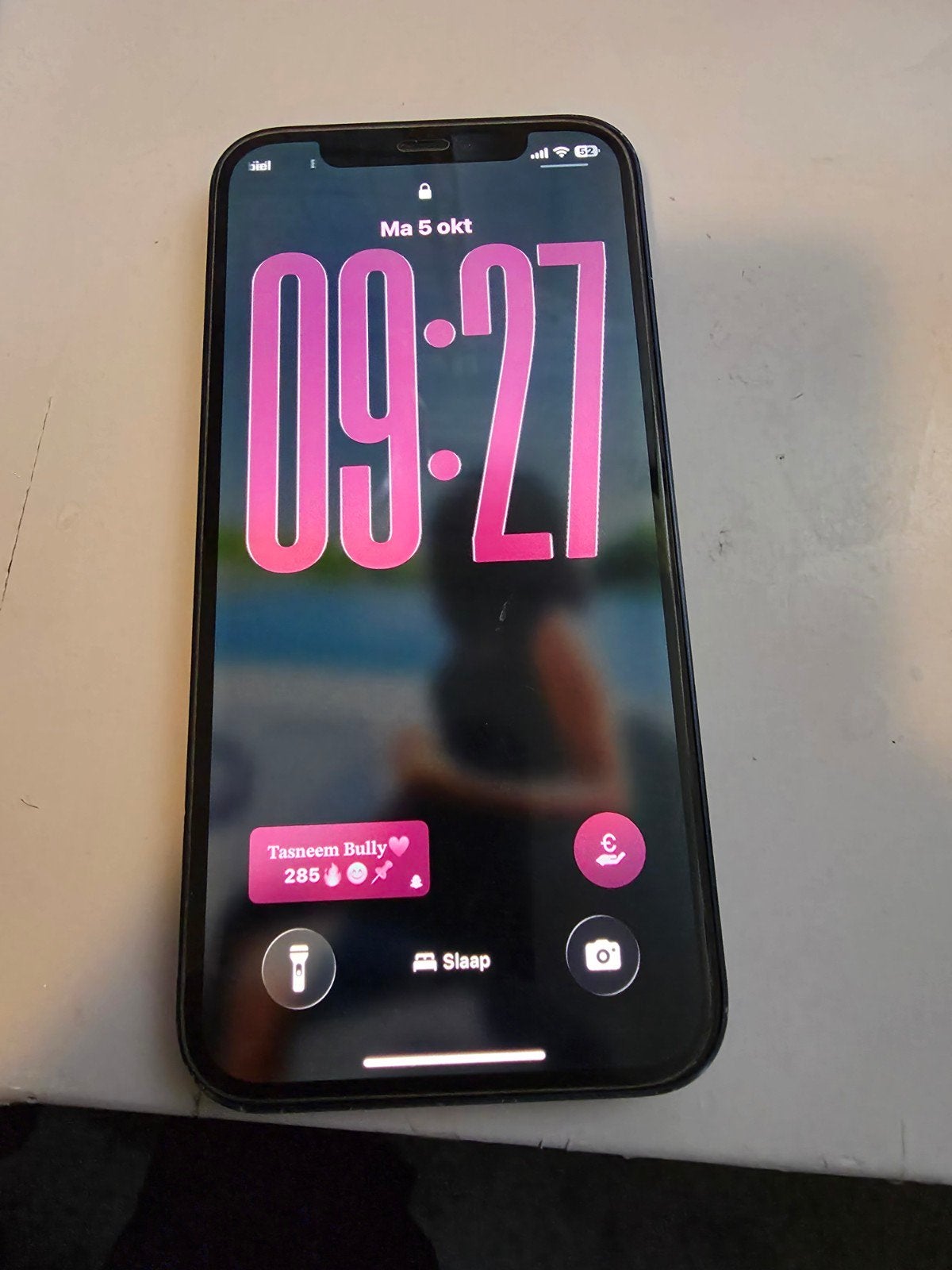 iPhone 12 - Blauw - Gebarsten achterkant, Telecommunicatie, 256 GB, Gebruikt, 86 %, Blauw