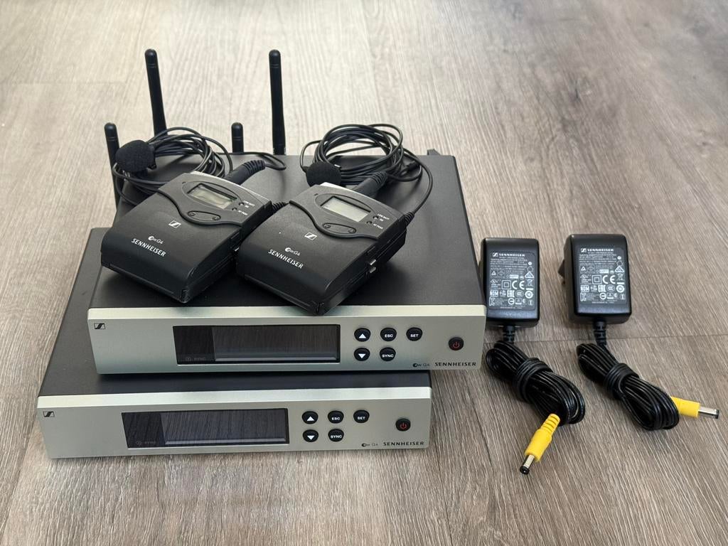2x Sennheiser EW100 G4 draadloze dasspeld (516-558 MHz), Muziek en Instrumenten, Microfoons, Ophalen of Verzenden, Zo goed als nieuw