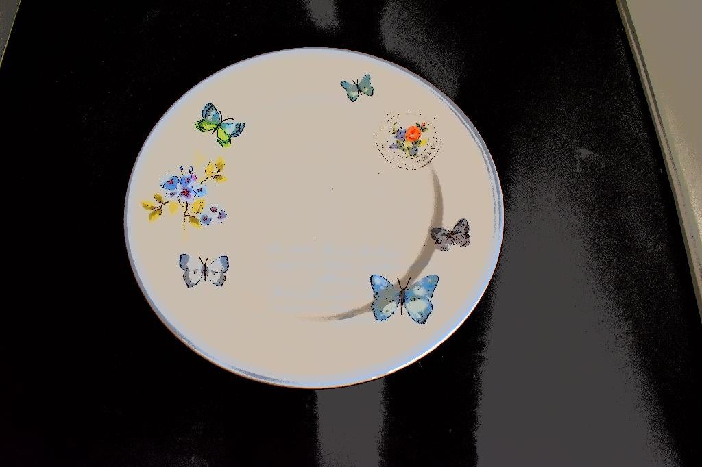 Dinerborden Spring Butterfly servies, Info@detagrijn.com, Nieuw, Ophalen of Verzenden, Bord(en)