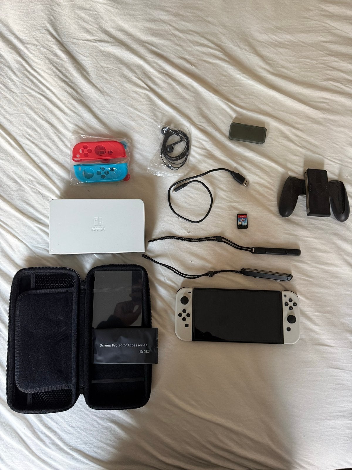 Nintendo Switch OLED Wit - Complete set met Zelda game