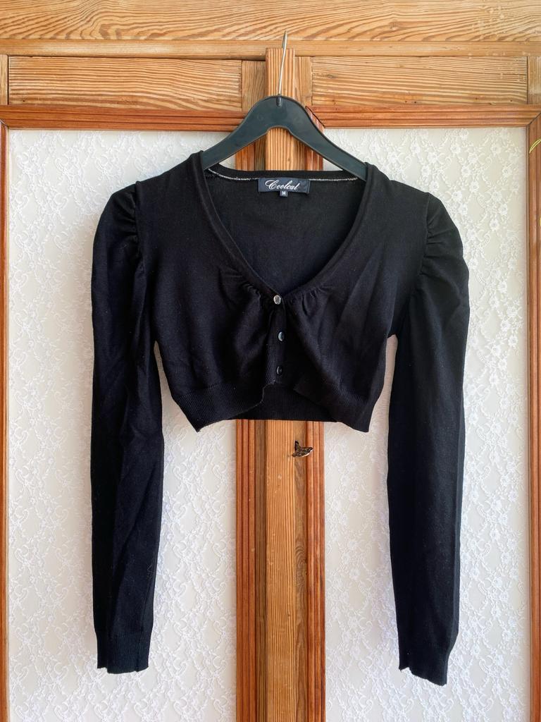 Coolcat kort zwart dames vestje maat M, Kleding | Dames, Truien en Vesten, Ophalen of Verzenden, Zo goed als nieuw, Maat 38/40 (M)