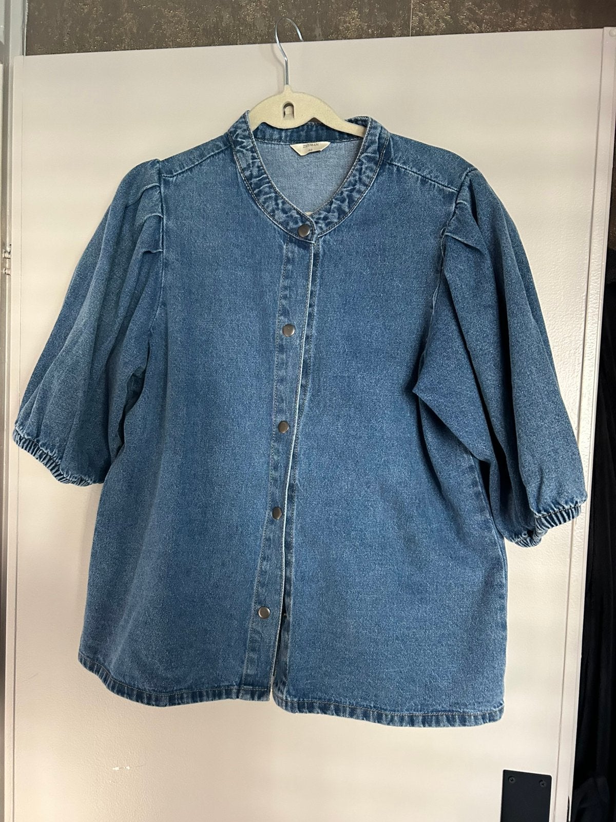 Jeans blouse/ jasje maat 40, Ophalen of Verzenden, Zo goed als nieuw, Maat 38/40 (M), Blauw