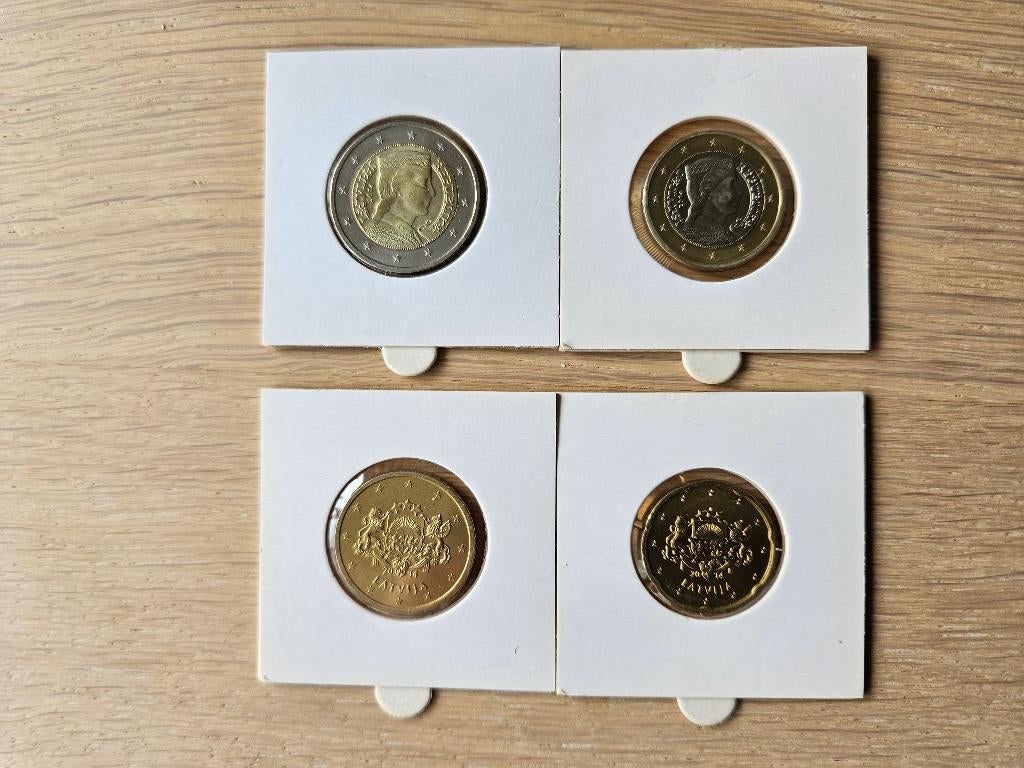 LETLAND 2014; euroset 8 munten, UNC, Postzegels en Munten, Munten | Europa | Euromunten, Ophalen of Verzenden, Overige landen