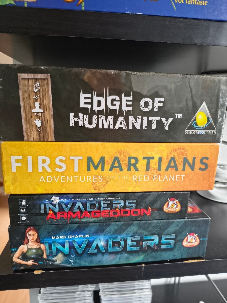 Diverse Bordspellen: Edge of Humanity, First Martians, Mondo, Vijf spelers of meer, Ophalen of Verzenden, Gebruikt, Diverse