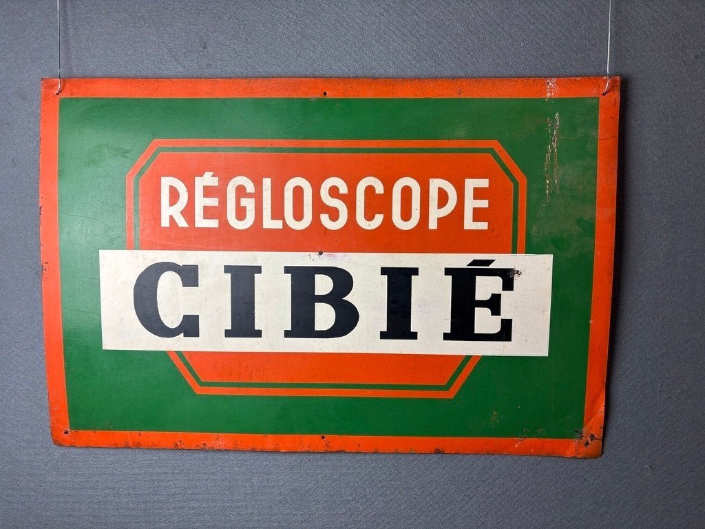 Oud originieel Cibie blikken reclamebord geen emaille 75x50, Verzamelen, Merken en Reclamevoorwerpen, Reclamebord, Gebruikt, .