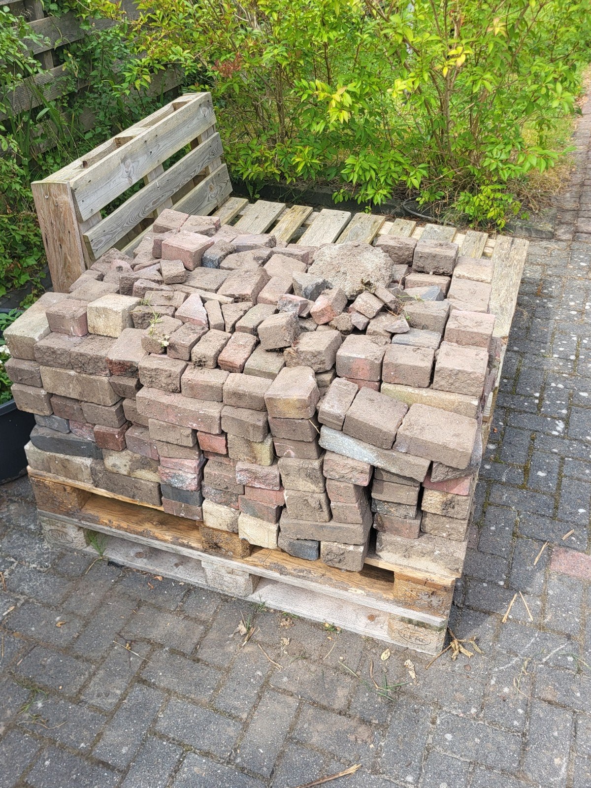 pallet vol gebruikte bakstenen, Ophalen, Gebruikt, Bakstenen