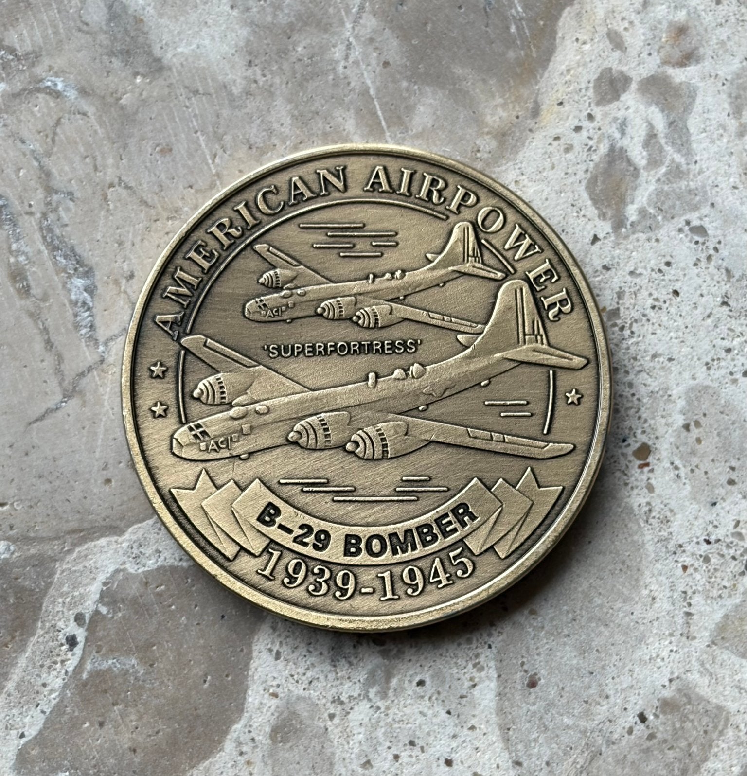 US Air Force B-29 bomber coin, Ophalen of Verzenden, Luchtmacht, Amerika, Embleem of Badge