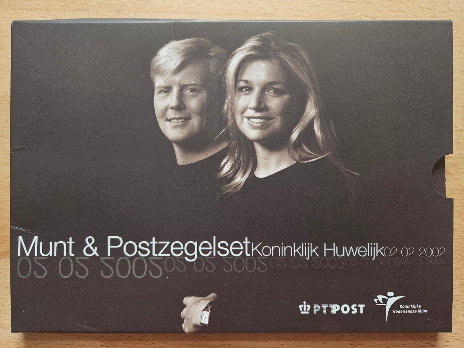 Zilveren 10,- Euro 2002, munt en postzegelset., Koningin Beatrix, Zilver, Euro's, Ophalen of Verzenden