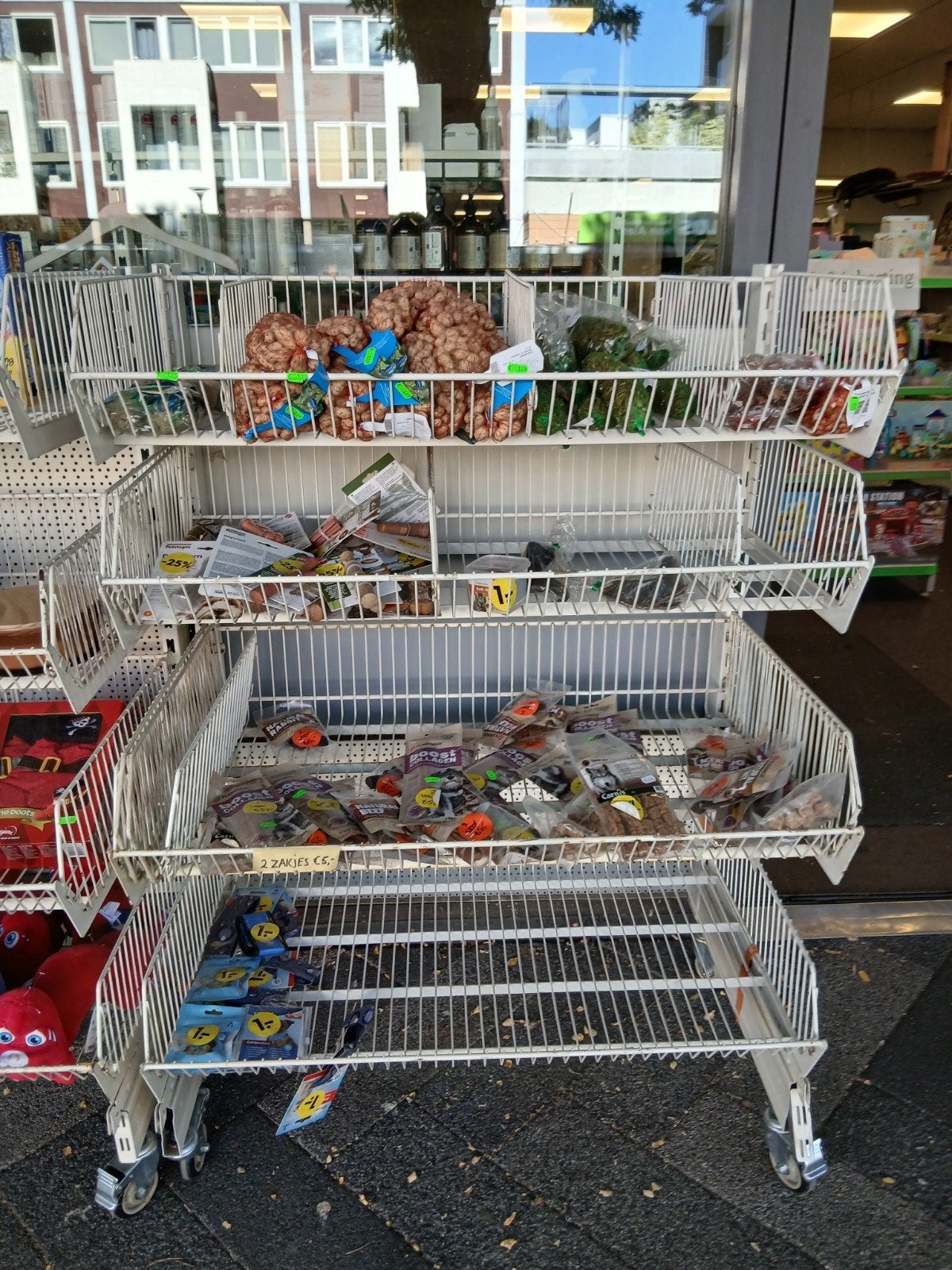 tegometall verrijdbare stelling, Ophalen