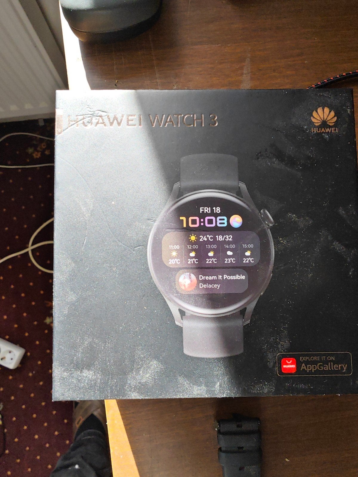 Huawei Watch 3 - Zwart - Zo goed als nieuw, Zwart, Ophalen of Verzenden, Zo goed als nieuw, GPS