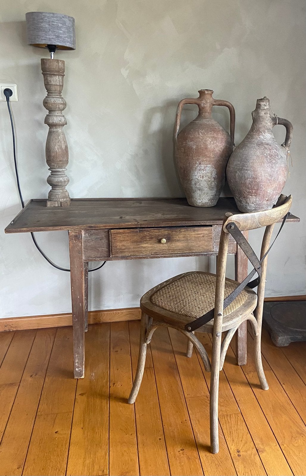 Oude houten tafel, Huis en Inrichting, Ophalen, 100 tot 150 cm, Zo goed als nieuw, 25 tot 50 cm
