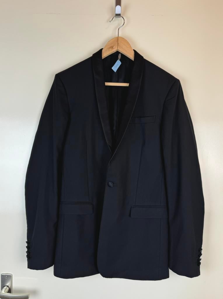 Dior black basic blazer jacket tuxedo one button unisex 46/S, Ophalen of Verzenden, Zo goed als nieuw, Maat 46 (S) of kleiner