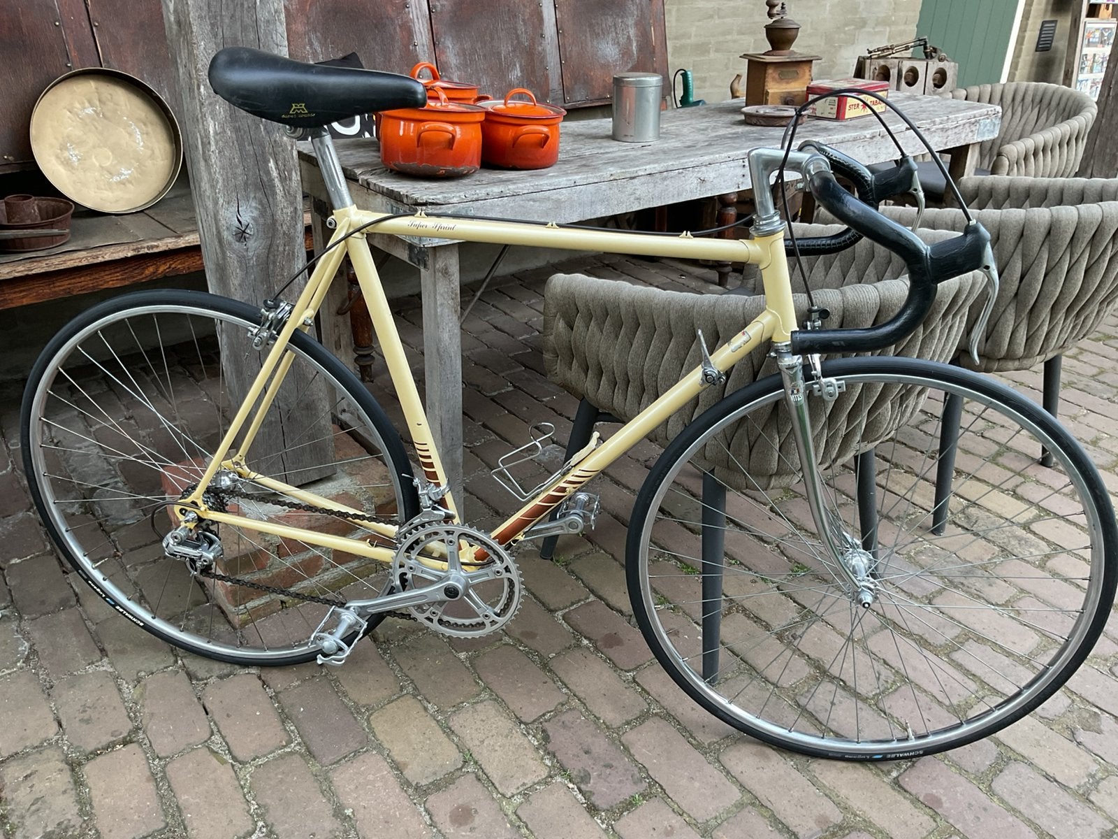 Motobecane vintage racefiets, super sprint, Overige merken, Gebruikt, 10 tot 15 versnellingen, Velgrem
