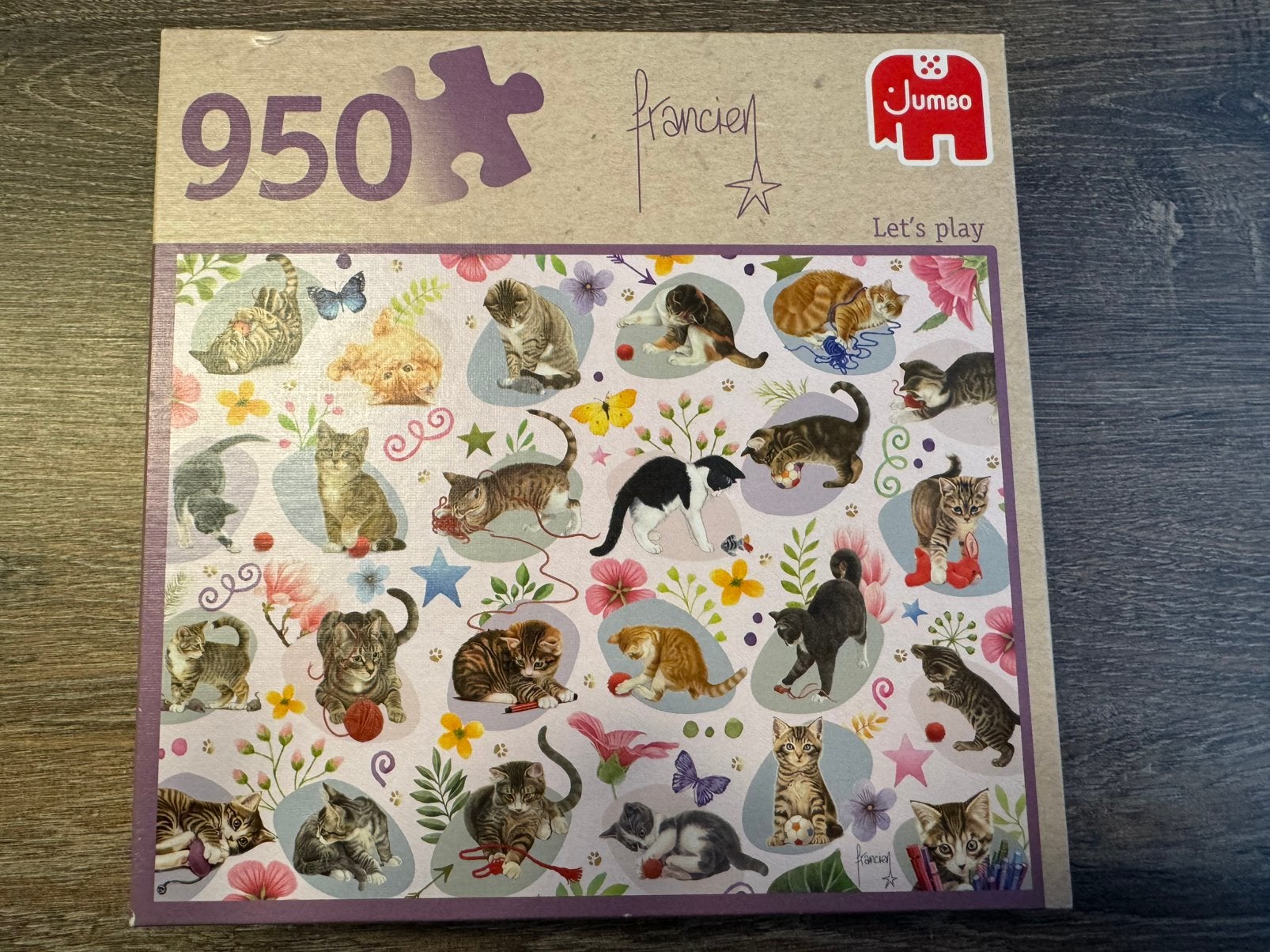 Francien katten/ poezen Jumbo puzzel 950, Ophalen of Verzenden, 500 t/m 1500 stukjes, Zo goed als nieuw