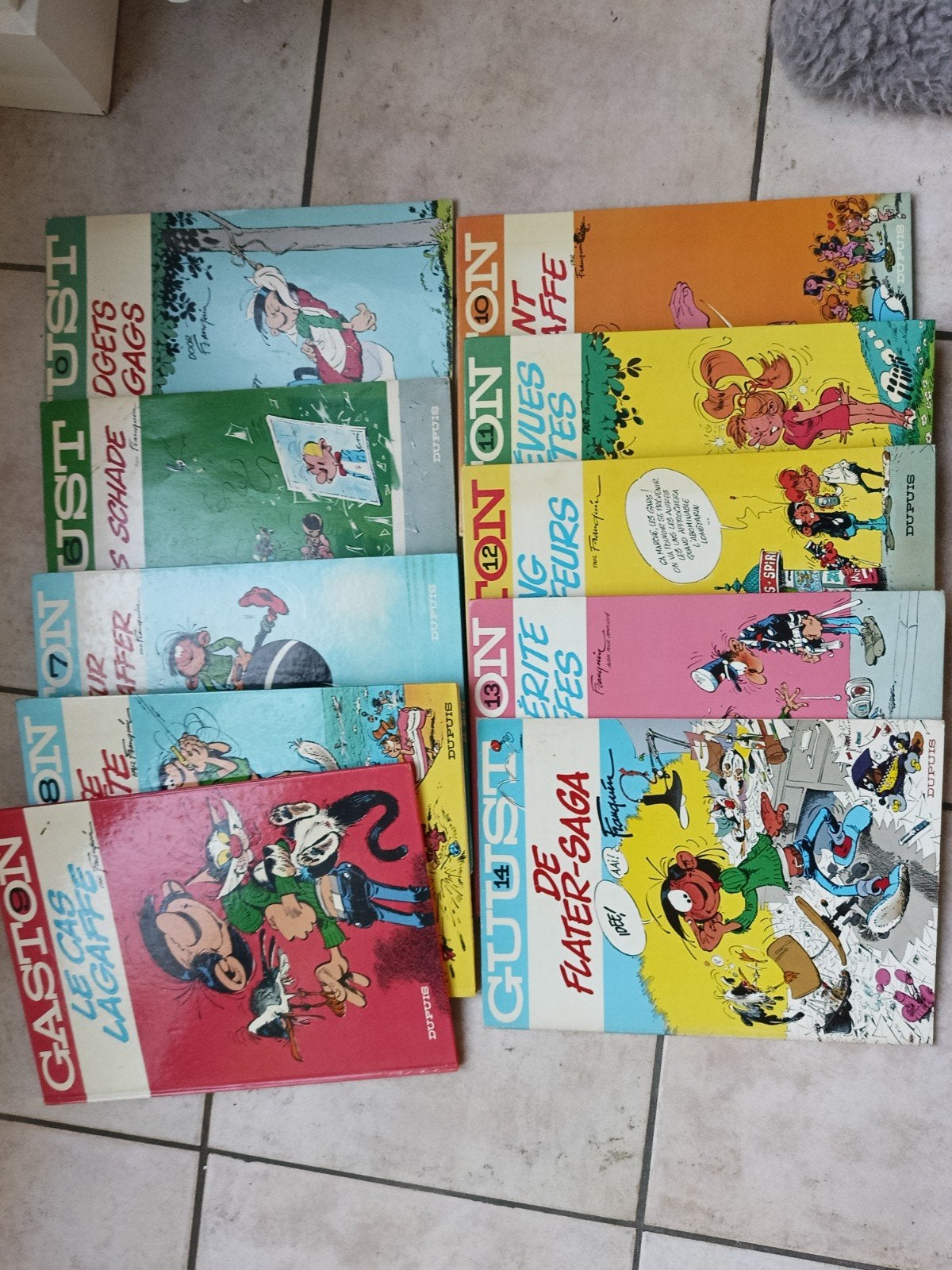 Gaston / Guust Flater stripboeken - Nummers 0, 6-14, Meerdere stripboeken, Ophalen of Verzenden, Gelezen, Franquin