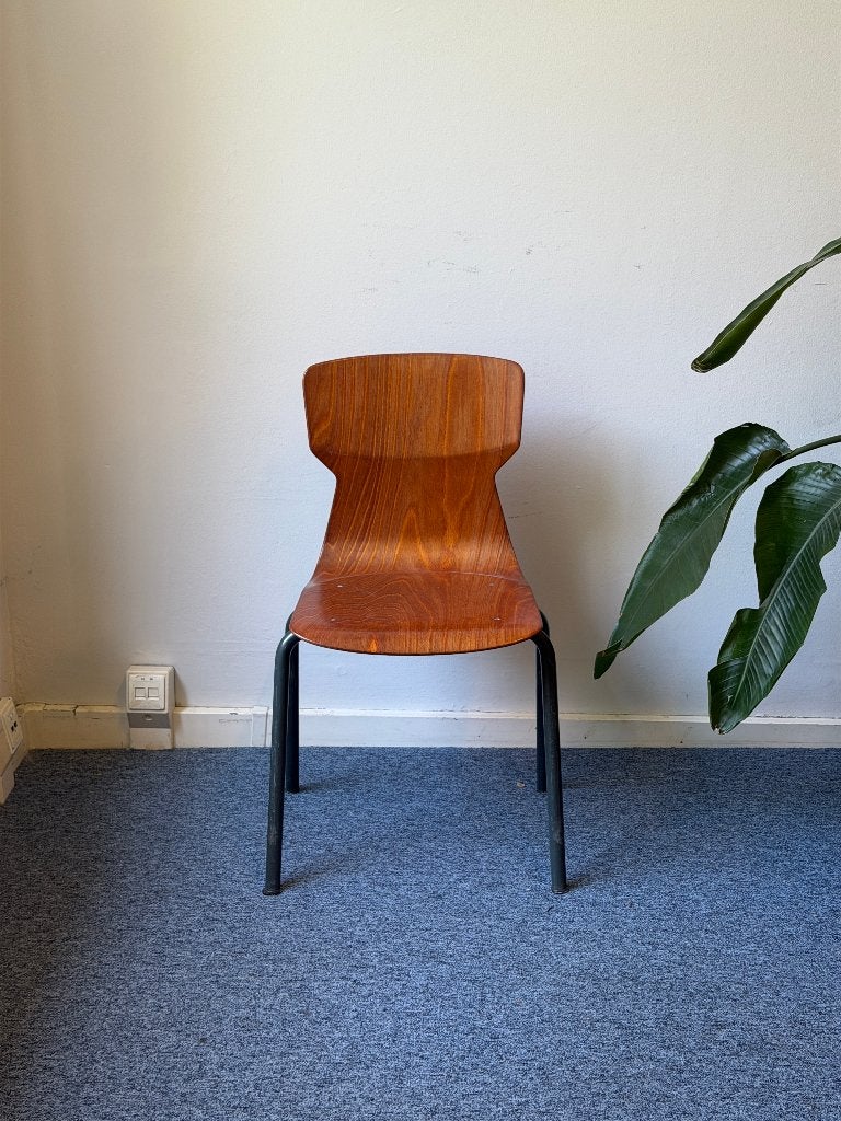 Vintage Schoolstoelen - 8 Stuks, Huis en Inrichting, Stoelen, Ophalen, Gebruikt, Bruin, Vintage