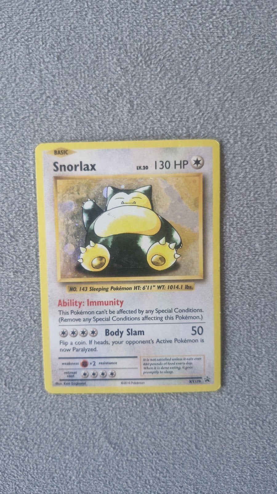 snorlax holofoil, Ophalen of Verzenden, Zo goed als nieuw