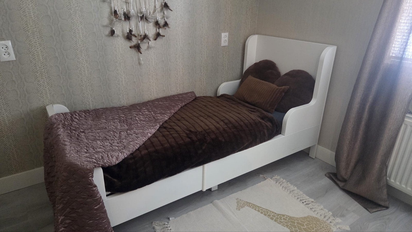 IKEA meegroeibed uitschuifbaar kinderbed, Kinderen en Baby's, Lattenbodem, 85 tot 100 cm, Ophalen of Verzenden, Zo goed als nieuw