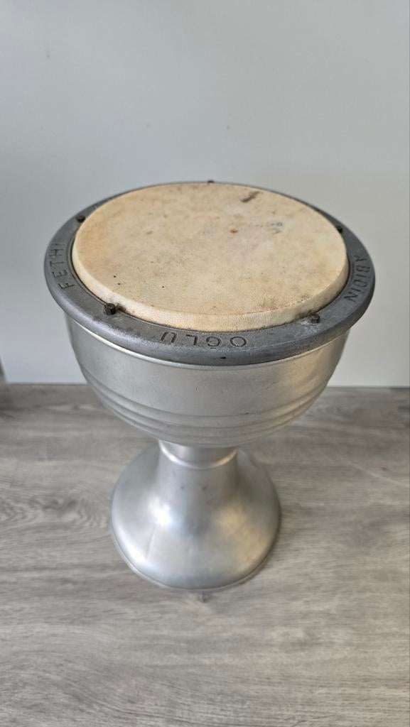 Darbuka aluminium, Muziek en Instrumenten, Ophalen of Verzenden, Gebruikt