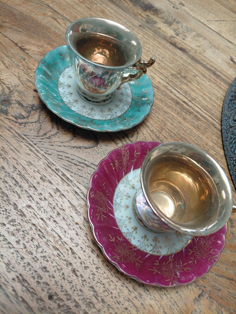 2 mocca koffie kopjes, Antiek en Kunst, Ophalen of Verzenden