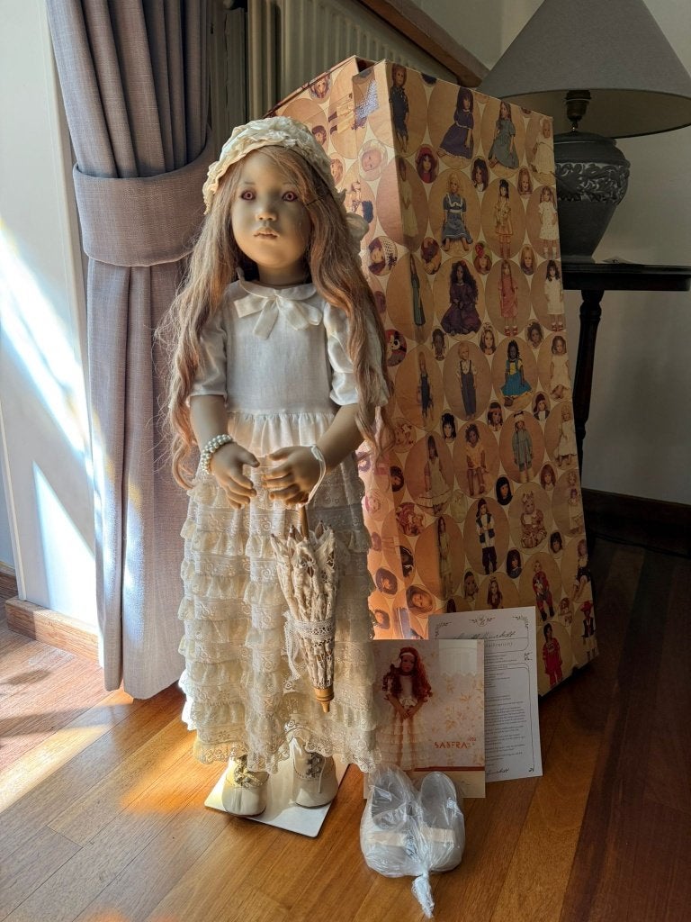 Prachtige Anne Hinstedt Pop met Kleding en Accessoires, Ophalen of Verzenden, Zo goed als nieuw, Pop, Levensecht of Reborn
