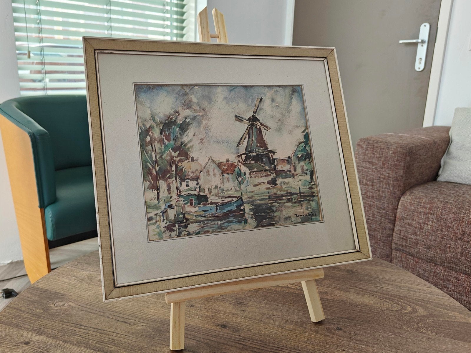 Albert Zwartjes - Hollands Landschap [Aquarel], Ophalen of Verzenden, Schilderij, Aquarel, Gesigneerd