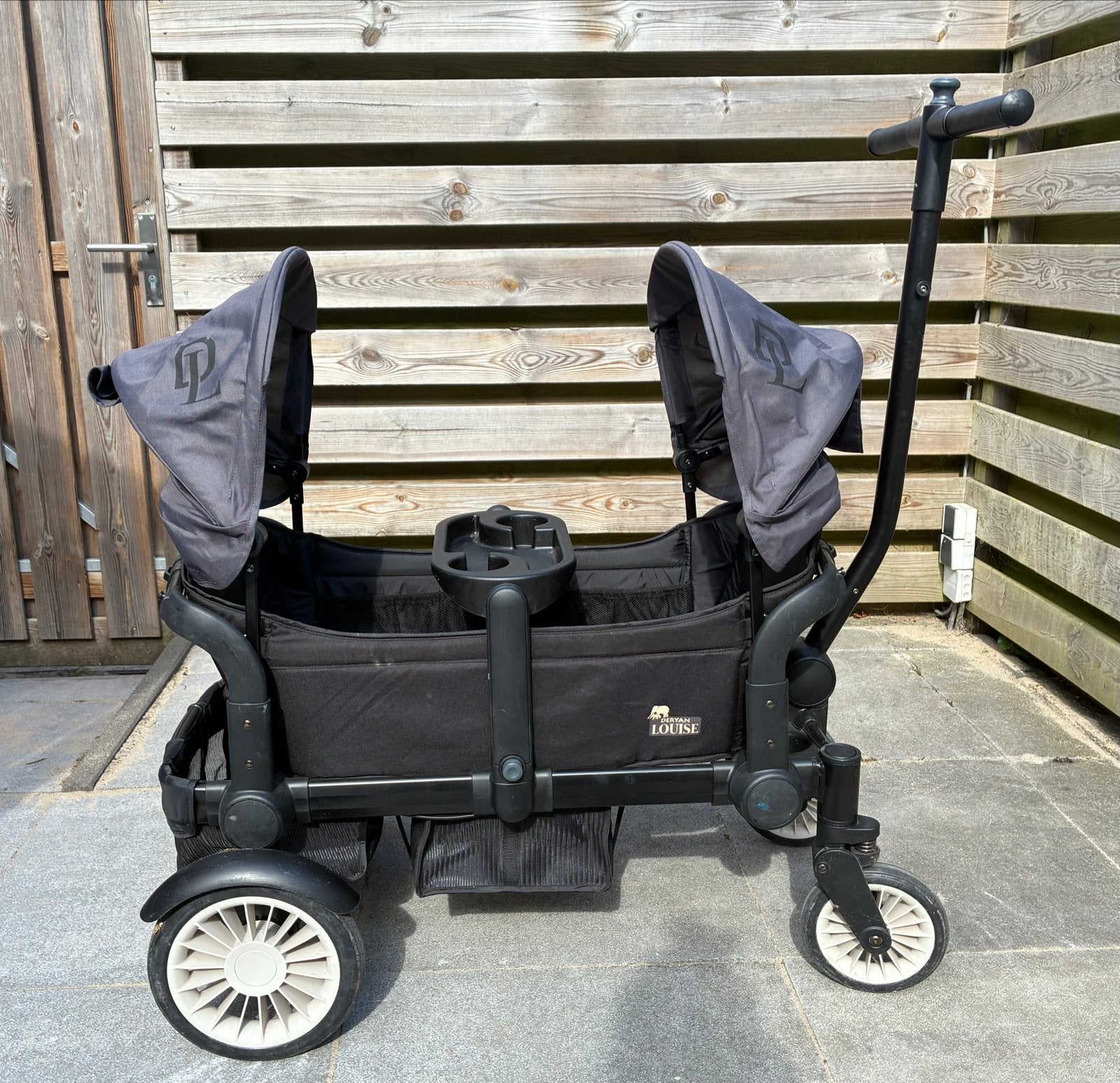Luxe bolderwagen voor 2 kinderen, Gebruikt, Duowagen, Combiwagen, Ophalen