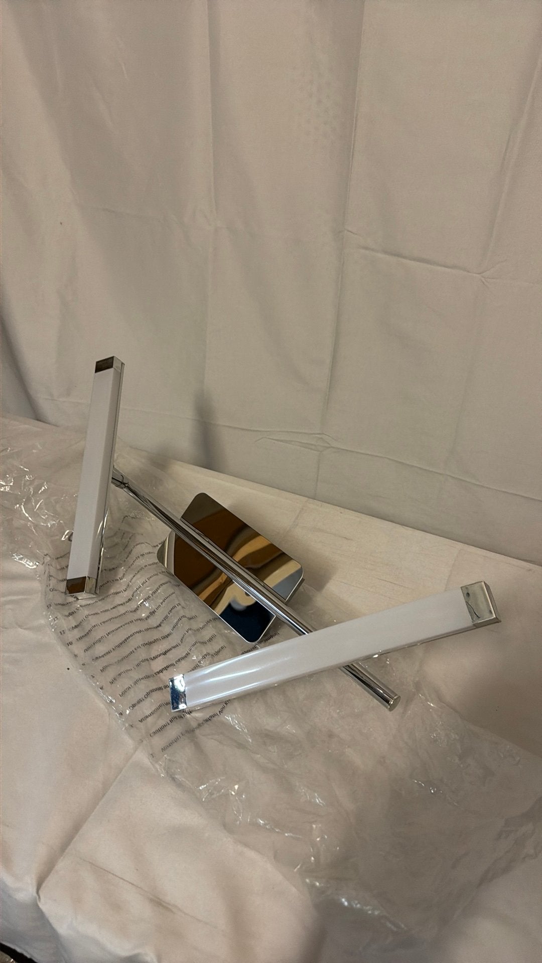 Plafondlamp led chroom / wit, Ophalen of Verzenden, Zo goed als nieuw