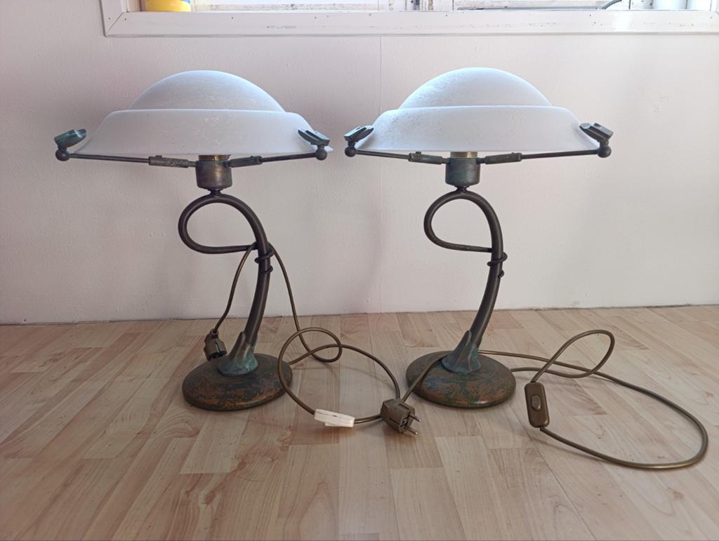 2 Italiaanse tafellampen, Huis en Inrichting, Lampen | Tafellampen, Ophalen of Verzenden, Minder dan 50 cm