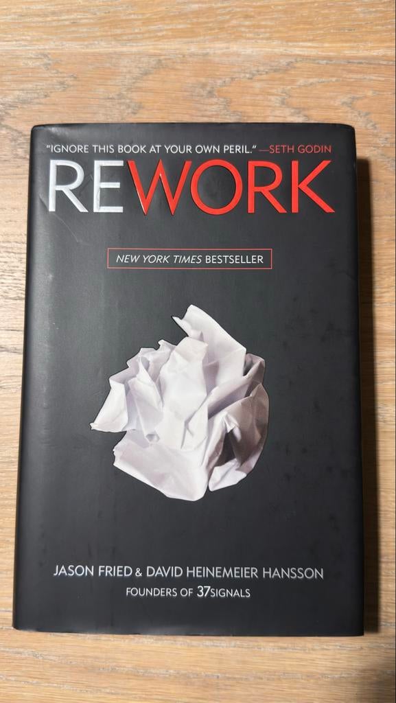 Rework - Jason Fried & David Heinemeier Hansson, Ophalen of Verzenden, Zo goed als nieuw, Management