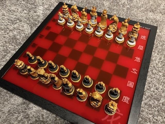 Uniek chinees schaakbord, enig exemplaar, Een of twee spelers, Ophalen of Verzenden, Nieuw