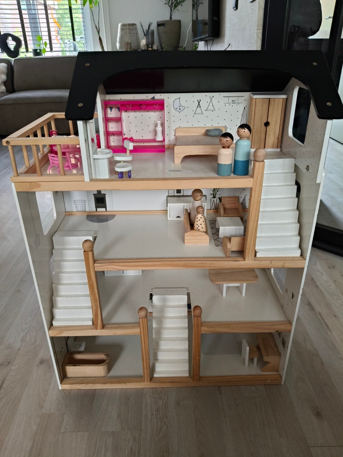 Poppenhuis Petit Amelie met wat accessoires, Ophalen, Gebruikt, Overige typen