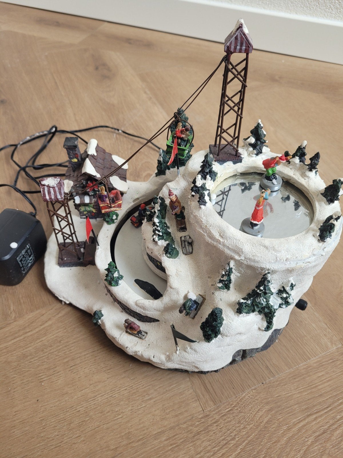 kerst landschap schaatsen. licht en geluid, Diversen, Kerst, Ophalen, Zo goed als nieuw