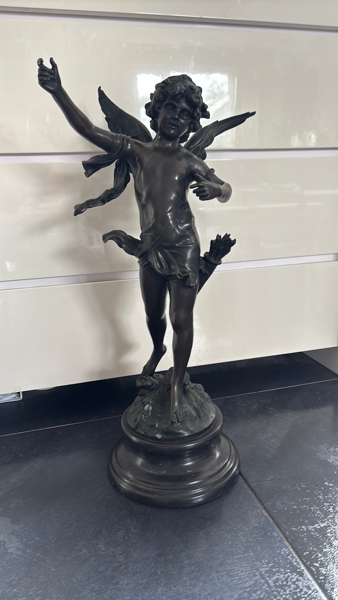 Cupido Gemaakt door Auguste Moreau 1834-1917, Ophalen of Verzenden, Brons