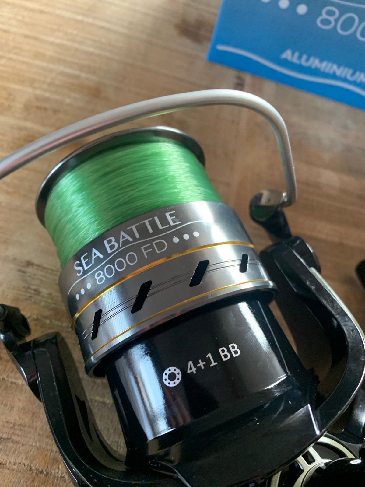 2x nieuwe Arca Sea Battle 8000 zeemolens + lijn, 5 lagers, Watersport en Boten, Ophalen of Verzenden, Nieuw, Molen