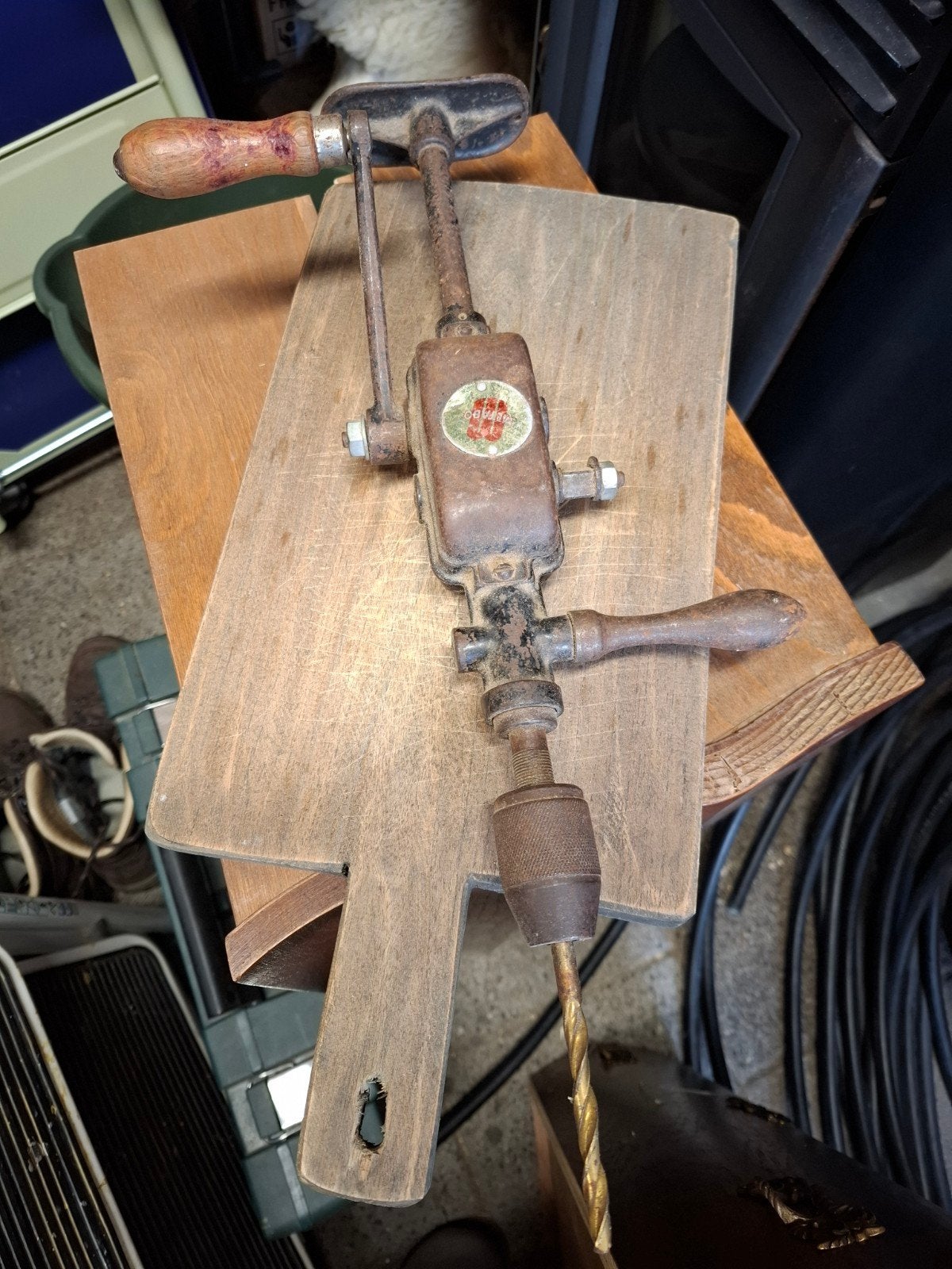 Vintage Metabo handboor - Boormachine, Ophalen of Verzenden, Gebruikt, Boormachine