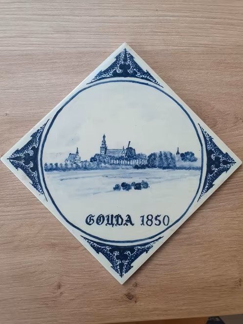 Tegel Gouda 1850, Antiek en Kunst, Ophalen