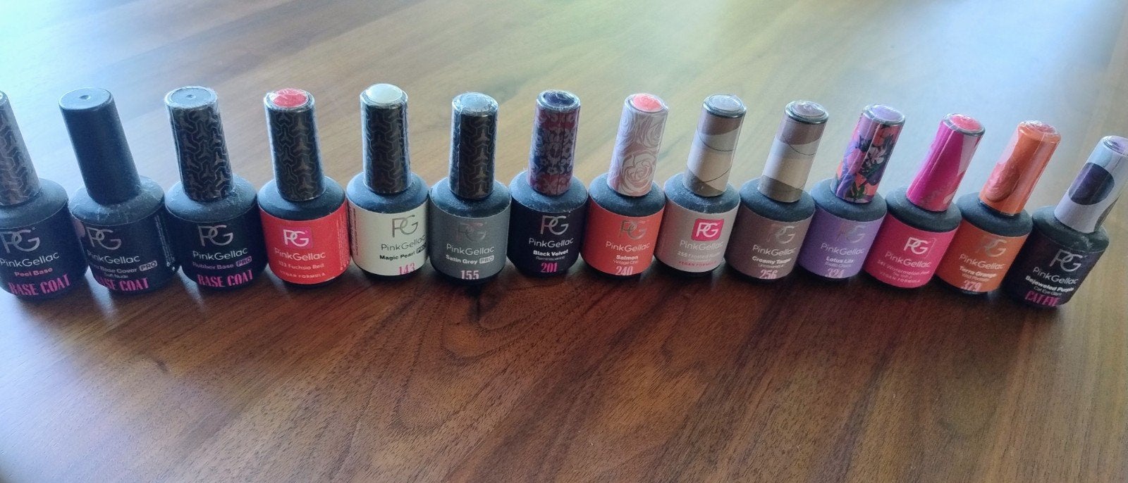 14 Pink Gellac gellak flesjes - Diverse kleuren, Ophalen of Verzenden