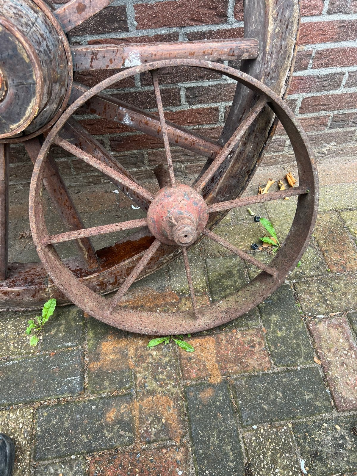 Karrewiel, Ophalen