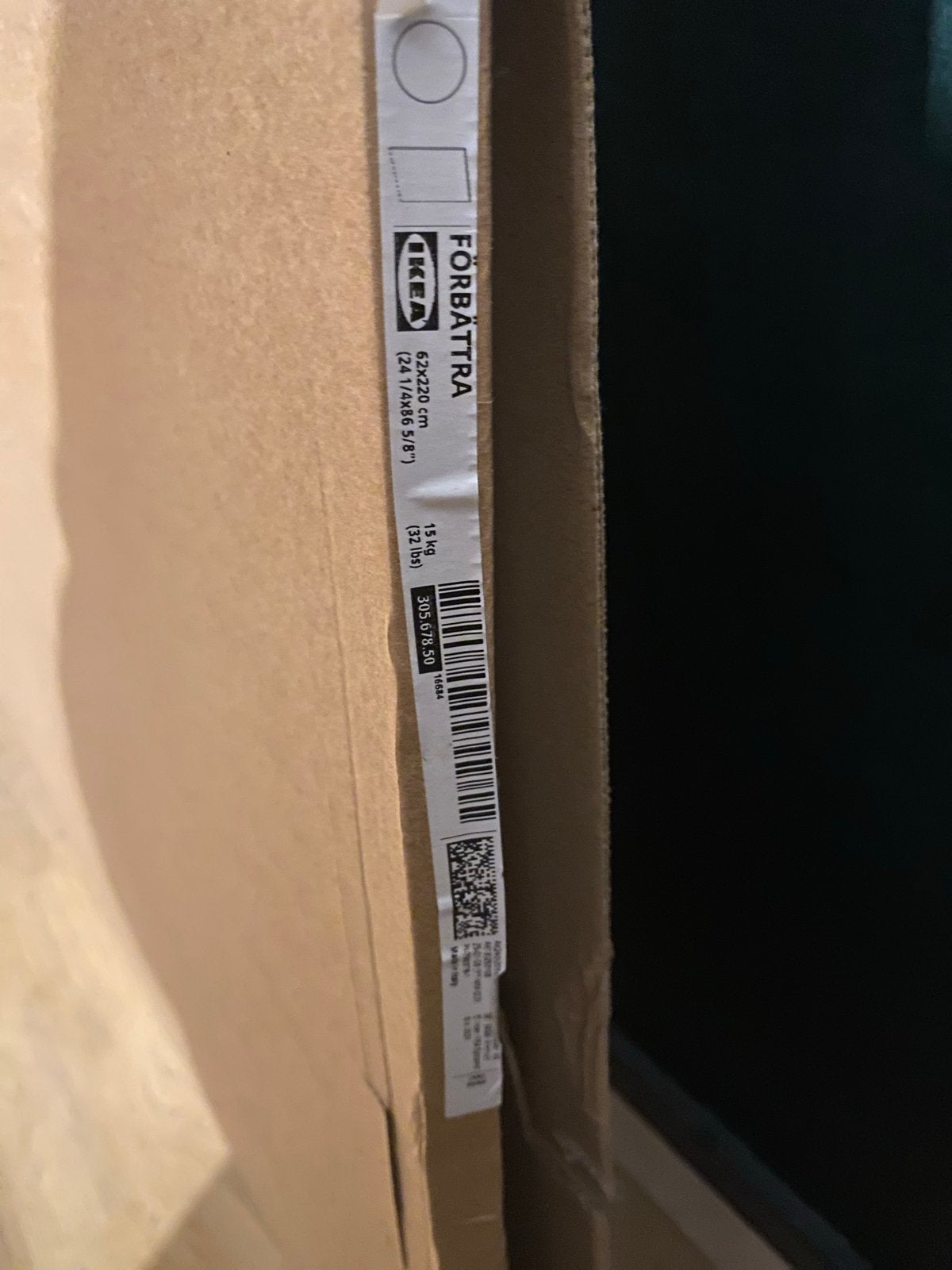 IKEA FÖRBÄTTRA Paneel 62x220 cm - Nieuw in doos, Ophalen, Nieuw