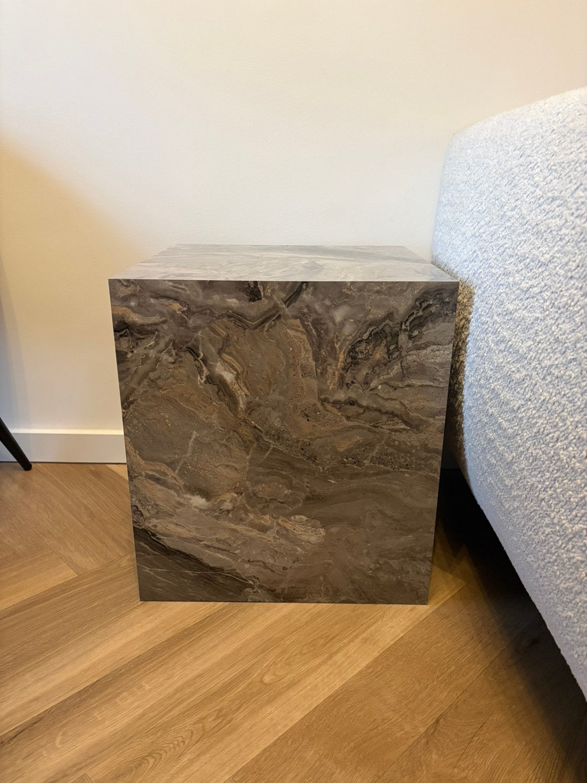 Westwing Lesley bijzettafel marmer look! Zo goed als nieuw!!, Minder dan 55 cm, Vierkant, Zo goed als nieuw, Modern